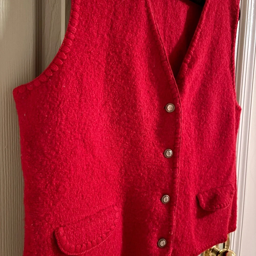 Lands' End Vintage 100% wool Vest - Picture 3 of 8